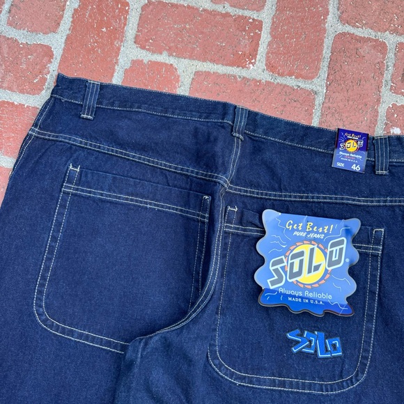 Deadstock Embroidered Solo Jeans (like jnco Jeans) - Picture 3 of 4